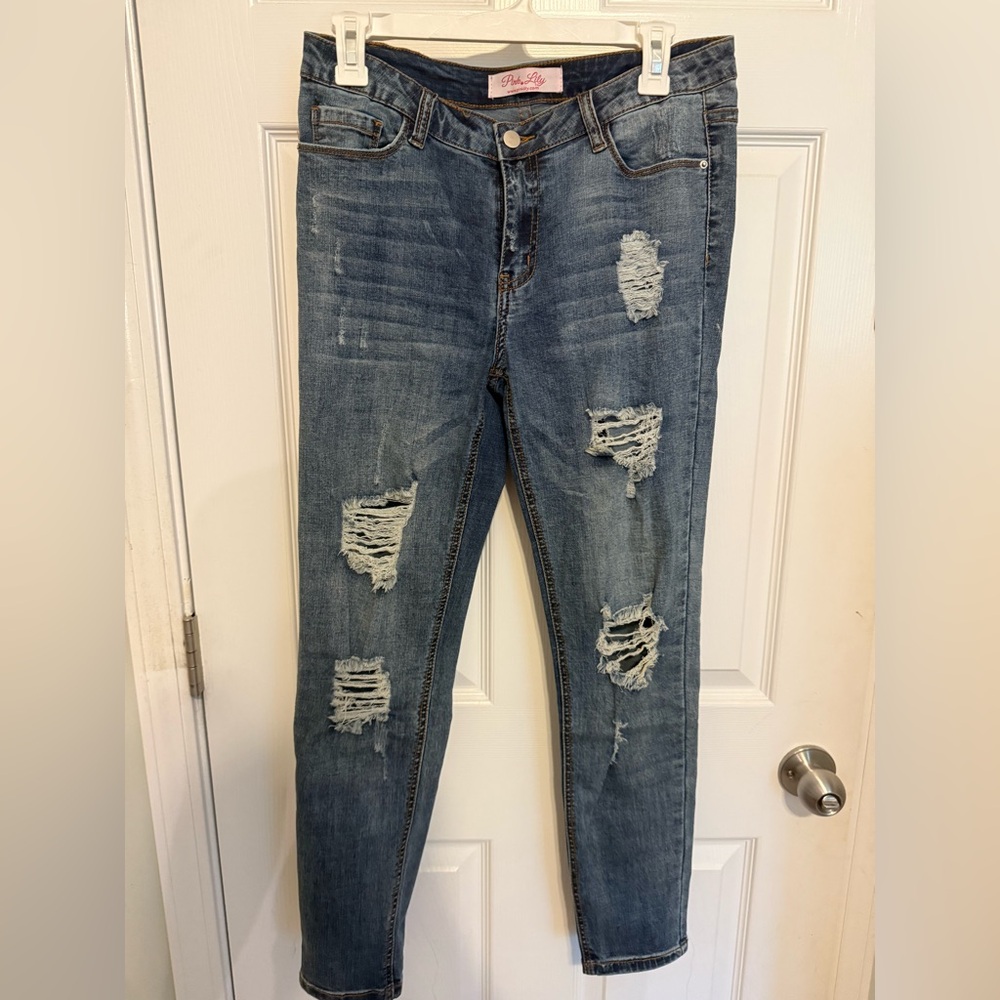 Pink Lily Classic Blue Jeans